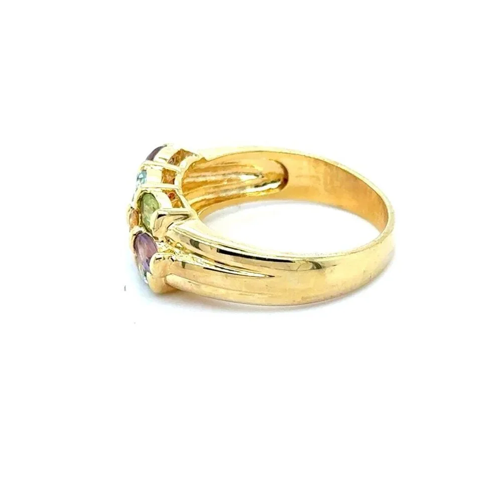 Gold‎ Colored Multi-Stones Ring